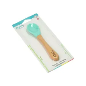 Colher Freso Baby Bambu e Silicone Verde COLHER FRESO BABY BAMBO E SILICONE VERDE