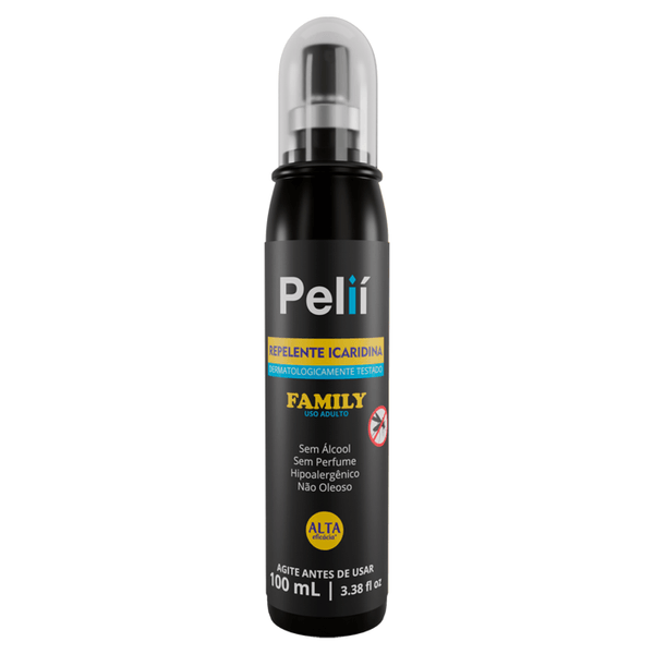 Repelente com Icaridina Pelií Family 100ml Spray
