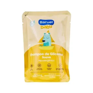 Refil Shampoo Infantil Baruel Baby Glicerina Suave 210ml SH INF BARUEL 210ML REFIL SUAVE