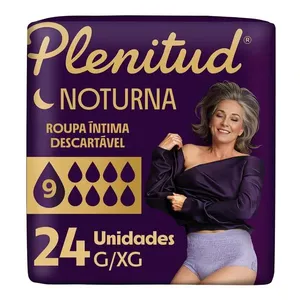 Roupa Íntima Descartável Plenitud Noturna Máxima Absorção G/XG 24 Unidades