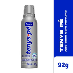 Desodorante para os Pés Tenys Pé Sem Perfume Antisséptico Jato Seco Aerossol 150ml