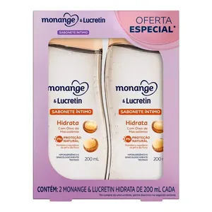 Kit Sabonete Líquido Íntimo Monange & Lucretin Hidrata 2 Unidades de 200ml