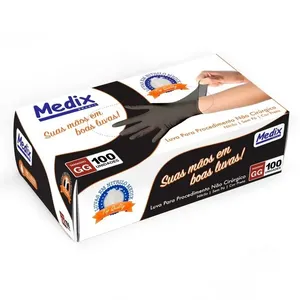 Luvas Nitrílica Medix Sem Pó 100 Unidades Preta GG LUVAS NITRILICA MEDIX S/PO 100UN PRET GG