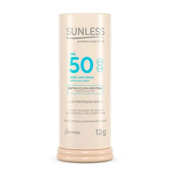 Protetor Solar Sunless Stick Extra Clara Neutra Fps 50 12g