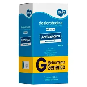 Xarope Desloratadina Genérico EMS 0,5mg/ml 100ml DESLORATADINA XPE 0,