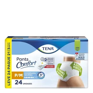 Roupa Íntima Tena Pants Confort P/M 24 Unidades