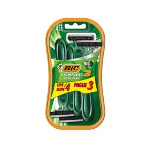 Aparelho de Barbear Descartável Bic Comfort 3 Sensitive 4 Unidades