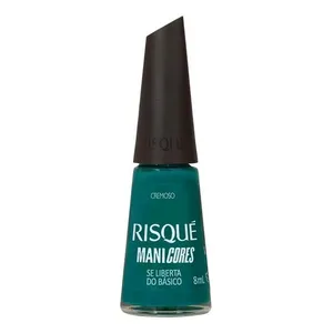 Esmalte Verde Escuro Risqué ManiCores Se Liberta do Básico Cremoso 8ml