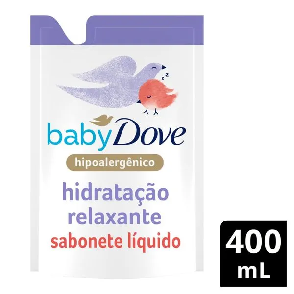 Sabonete Líquido Infantil Baby Dove Hidratação Glicerinada Relaxante Refil 400ml