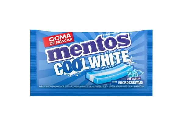 Goma de Mascar Mentos Cool White Pepermint 8,5g 5 Unidades