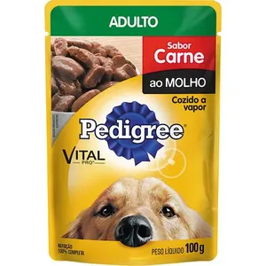 Sachê Ração Molhada Pedigree Adulto Porte Pequeno 100g Carne