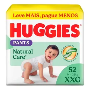 Fralda Huggies Pants Premium Natural Care XXG 52 Unidades