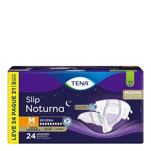 Fralda Geriátrica Tena Slip Noturna M 24 Unidades