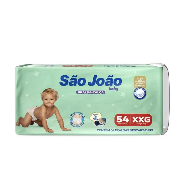 Fralda São João Baby Pants XXG 54 Unidades FR SAO JOAO BABY PANTS XXG 54UN