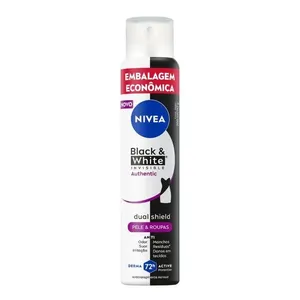 Desodorante Antitranspirante Aerossol Nivea Black & White Invisible Authentic 200ml DES NIVEA AERO 200ML ANTITRANSPIRANTE BL