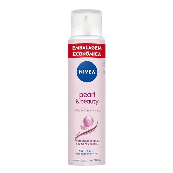 Desodorante Antitranspirante Nivea Pearl & Beauty 72h Aerossol 200ml