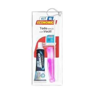 Kit Viagem Econômico Dentalclean com Escova Dental, Creme Dental e Fio Dental