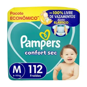 Fralda Pampers Confort Sec Max M 112 Unidades