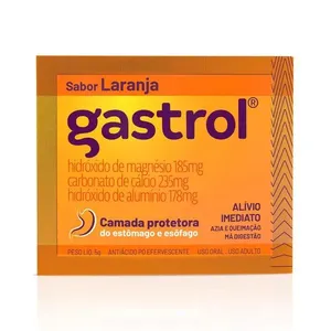Gastrol 185mg + 235mg + 178mg Sabor Laranja Pó Efervescente 5g 1 Envelope