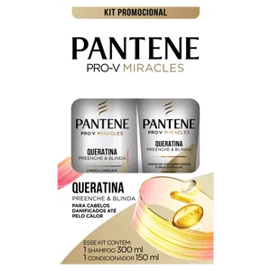 Kit Pantene Queratina Shampoo 300ml + Condicionador 150ml