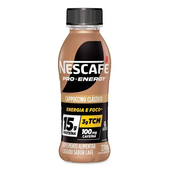 Suplemento Alimentar Nescafé Pro-Energy Capuccino Clássico 15g Proteína 270ml