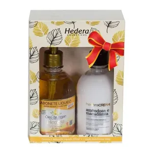 Kit Hedera Sabonete Líquido Óleo Argan 370ml + Loção Corporal Amêndoas/Macadâmia 370g KIT HEDERA SAB LIQ O