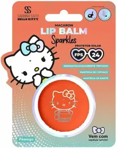 Lip Balm Macaron Sparkles Sabrina Sato Hello Kitty Pêssego Fps24 8g
