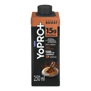 YoPRO Energy Boost UHT Cappuccino 15g de proteínas 250ml Suplemento Alimentar Nutridrink Protein Senior Chocolate 380g