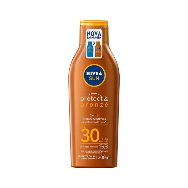 Protetor Solar Protect & Bronze FPS 30 Nivea Sun 200ml PROT NIVEA FPS30 200ML PROTECT & BRONZE