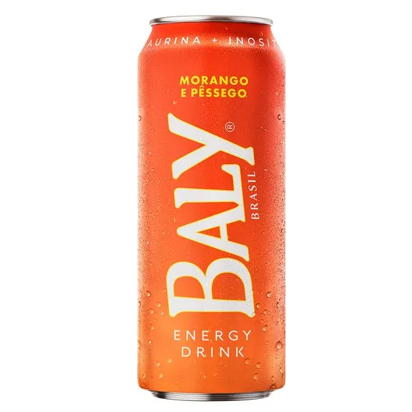Energético Morango e Pêssego das Galáxias Baly Lata 473ml