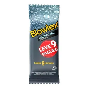 Preservativo Blowtex Lubrificado 9 Unidades PRESERV BLOWTEX LV9 PG6 LUBRIFICADO T