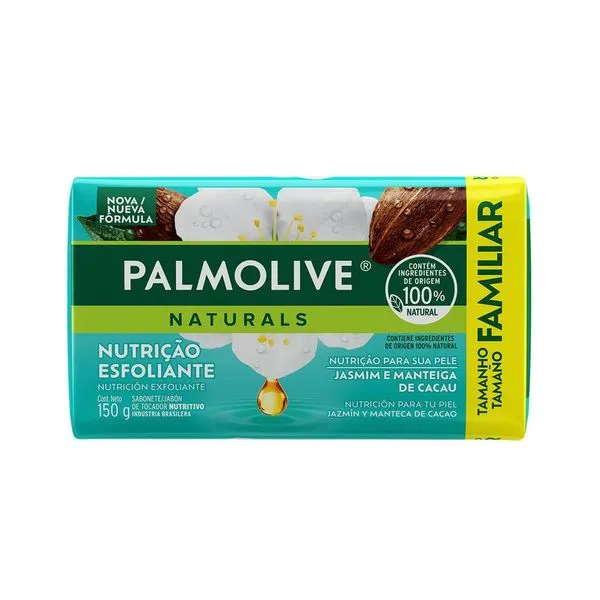 Sabonete em Barra Palmolive Naturals Nutrição Esfoliante Jasmim e Manteiga de Cacau 150g Sabonete em Barra Palmolive Naturals Esfoliação Delicada 150g