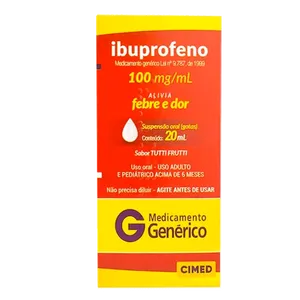 Analgésico, Anti-inflamatório e Antitérmico Ibuprofeno 100mg/ml Genérico Cimed 20ml