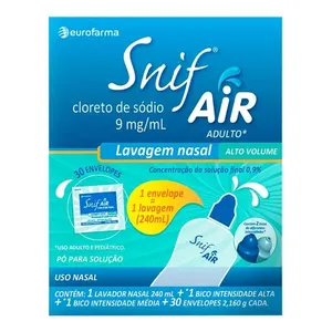 Kit Snif Air 1 Lavador 240ml + 30 Envelopes 2,160g + Bico Média + Bico Alta Lavagem