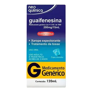 Xarope Expectorante Guaifenesina 13,3mg/ml Genérico Neo Química Sabor Cereja 120ml