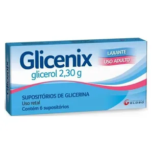 Glicenix Supositório de Glicerina para Uso Adulto 6 Unidades