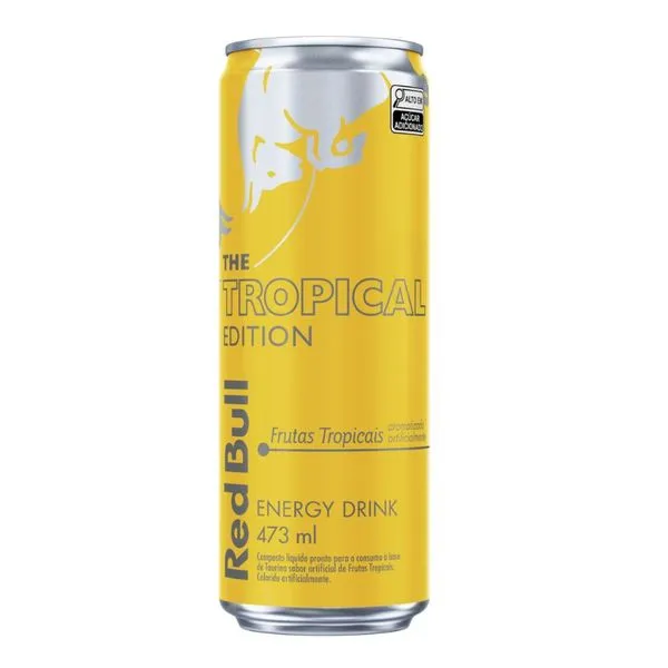 Energético Red Bull Frutas Tropicais 473ml ENERGETICO RED BULL TROPICAL 473ML