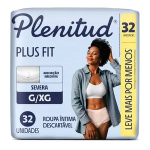 Roupa Intima Descartável Plenitud Plus Fit G/Xg 32 Unidades