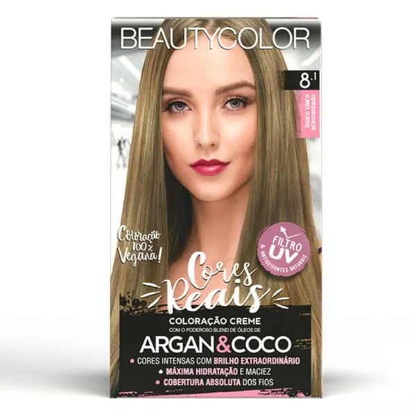 Tintura Beautycolor Cores Reais Louro Claro Acinzentado 8.1