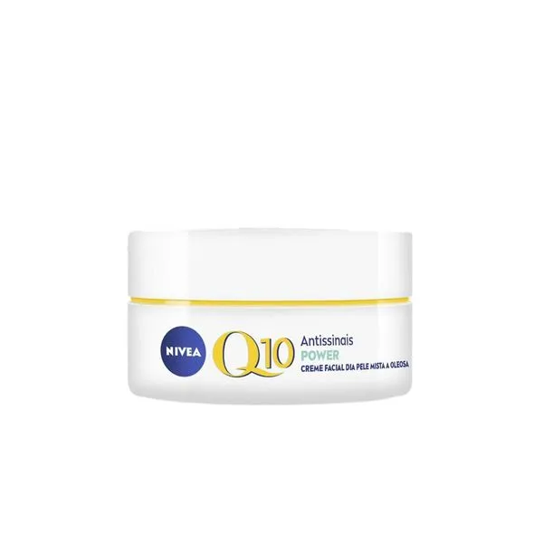 Creme Facial Antissinais Nivea Q10 Power Dia Pele Mista a Oleosa FPS 30 50g CR HID NIVEA 50G Q10 ANISSINAIS PELE OLE