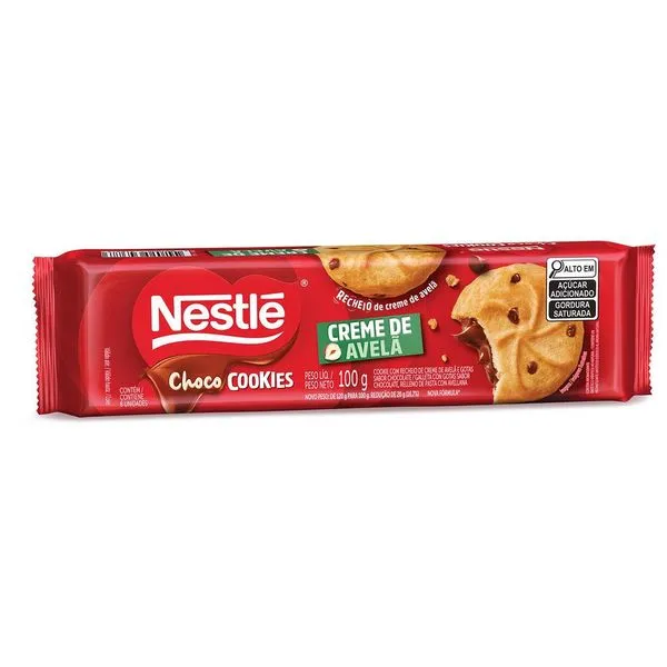 Biscoito Cookie Nestlé Recheio Creme de Avelã 100g