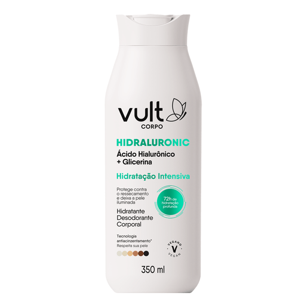 Hidratante Corporal Vult Corpo Hidraluronic Hidratação Intensiva 350ml