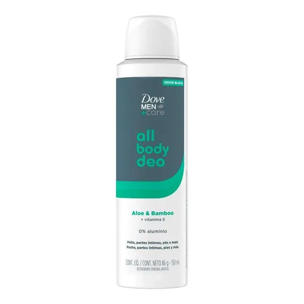Desodorante Corporal Dove Men+Care All Body Deo Aloe & Bamboo 150ml Aerossol