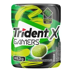 Chiclete Trident X Gamers Citrus Mix Zero Açúcar 48,3g