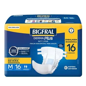 Fralda Geriátrica Bigfral Dermaplus Noturna M 16 Unidades