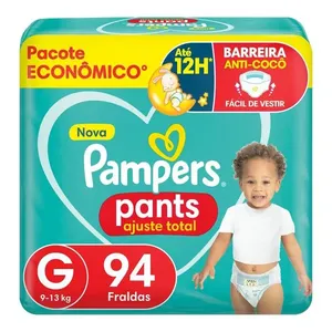 Fralda Pampers Pants Ajuste Total Roupinha Max G 94 Unidades