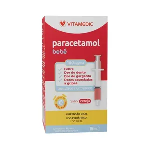 Paracetamol Bebe Vitamedic 100mg/ml Suspensao Oral 15ml