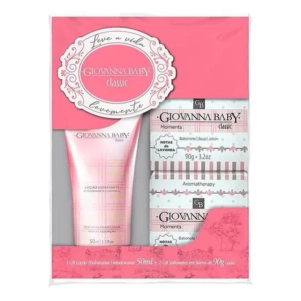 Kit Loção Hidratante Giovanna Baby Classic 50g + Sabonete
