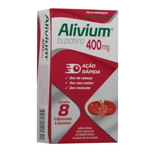 Alivium Ibuprofeno 400mg 8 Cápsulas Líquidas Alivium Ibuprofeno 400mg 8 Capsulas Liquidas