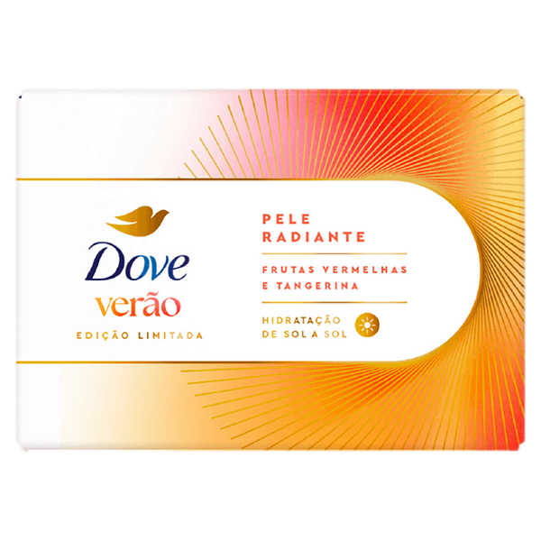 Sabonete Barra Dove Verão Pele Radiante Frutas Vermelhas e Tangerina Edição Limitada 90g